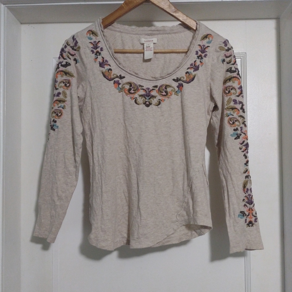 Sundance Boho Long Sleeve Embroidered Shirt